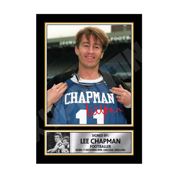 LEE CHAPMAN 2 Football Player Printed Signature Print