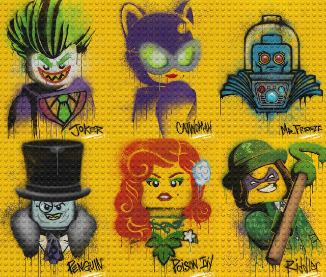 Lego Batman Villains Lego Display Case - Minifigure Display Background and Frames