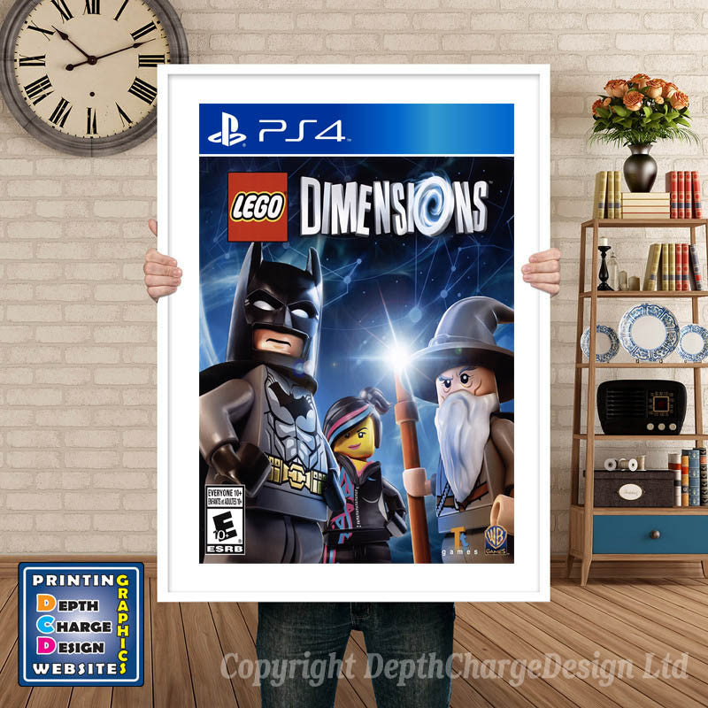 LEGO DIMENSIONS PS4 GAME INSPIRED THEME PS4 GAME INSPIRED THEME Retro Gaming Poster A4 A3 A2 Or A1