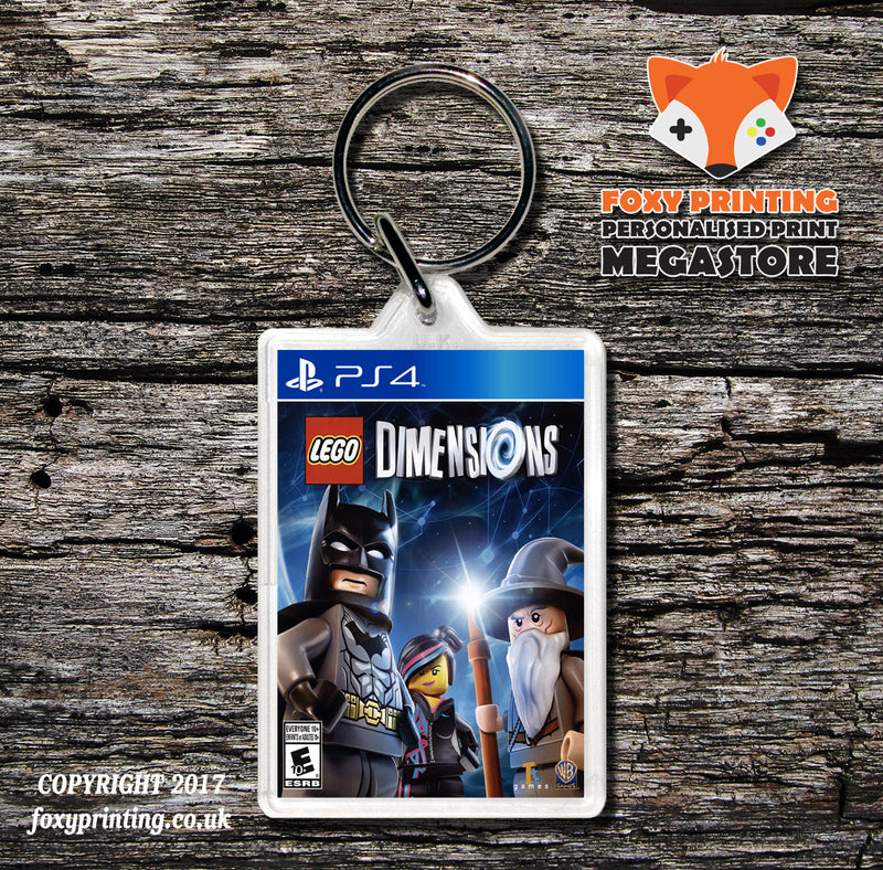 LEGO DIMENSIONS PS4 Game Inspired Retro Gaming Keyring