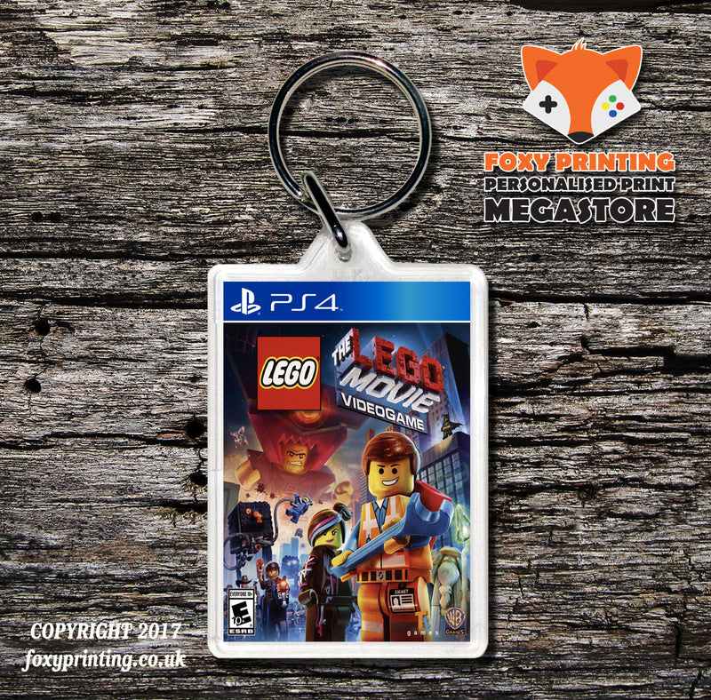 LEGO THE MOVIE PS4 Game Inspired Retro Gaming Keyring