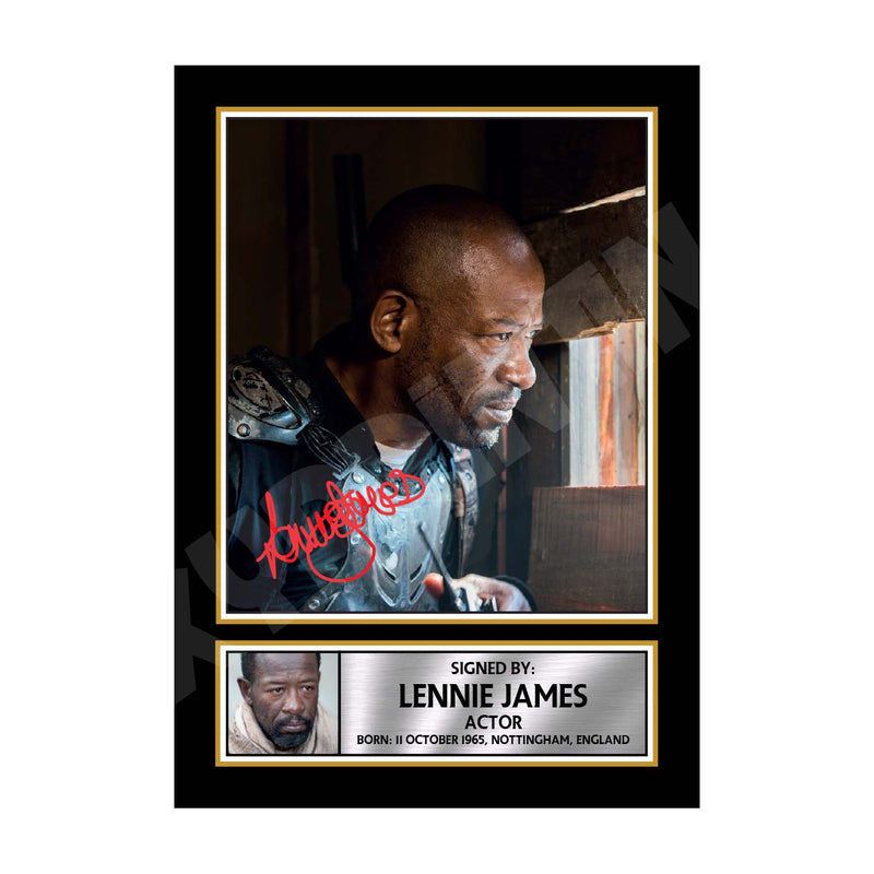 LENNIE JAMES Limited Edition Walking Dead Signed Print