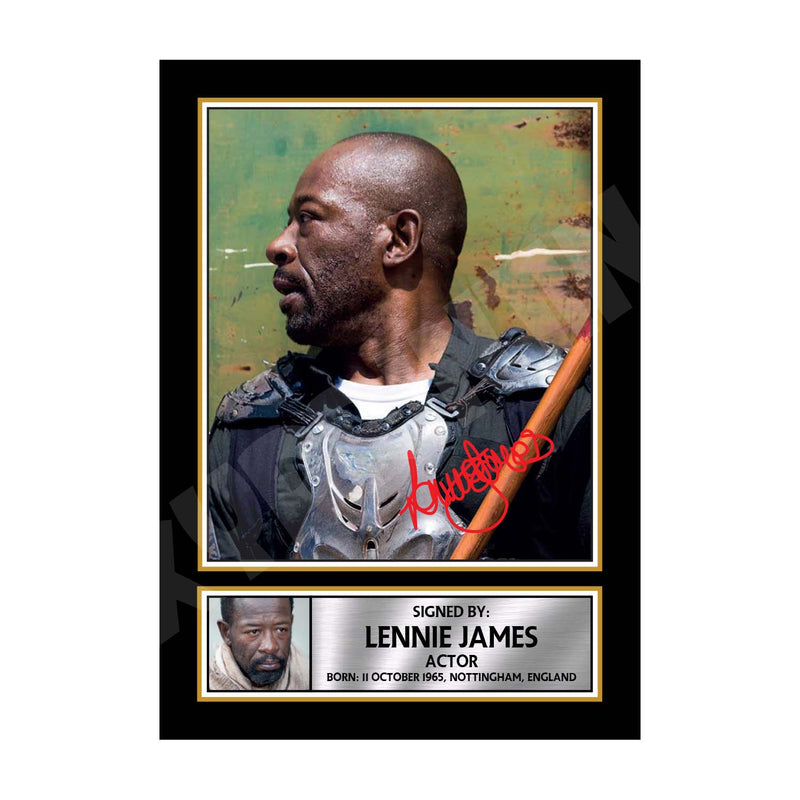 LENNIE JAMES 2 Limited Edition Walking Dead Signed Print