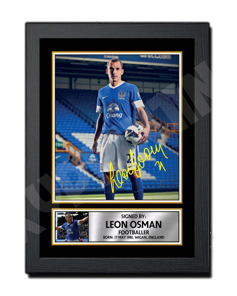 LEON OSMAN Limited Edition Football Player Signed Print - Football