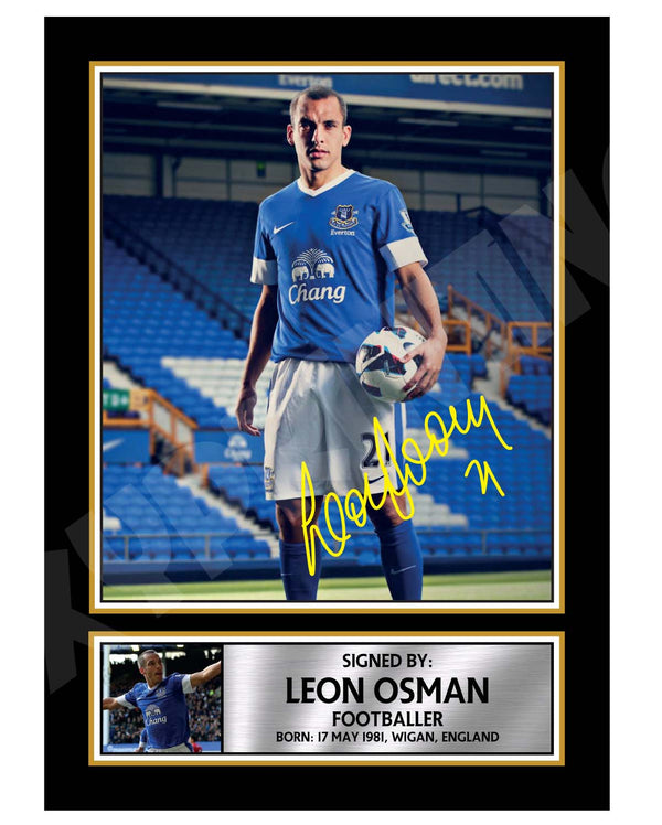 LEON OSMAN Football Player Printed Signature Print