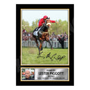 LESTER PIGGOTT Limited Edition Horse Racer Signed Print - Horse Racing
