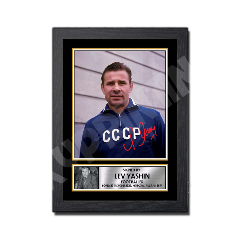 LEV YASHIN 2 Limited Edition Football Player Signed Print - Football
