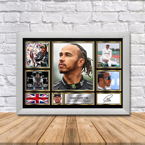 Lewis Hamilton Printed Signature Print 2 – Reproduction Print