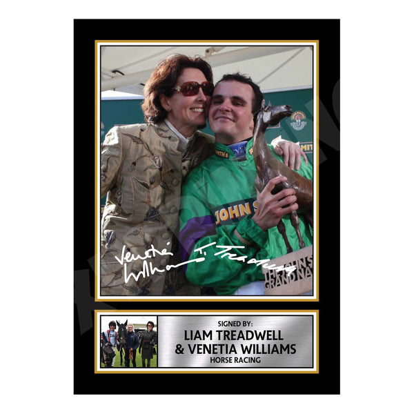 LIAM TREADWELL _ VENETIA WILLIAMS Horse Racer Printed Signature Print – Horse Racing