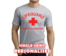 Lifeguard Colour Custom Stag T-Shirt - Any Name - Party Tee