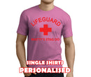 Lifeguard Colour Custom Stag T-Shirt - Any Name - Party Tee