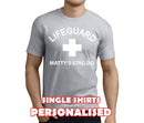 Lifeguard White Custom Stag T-Shirt - Any Name - Party Tee