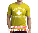 Lifeguard White Custom Stag T-Shirt - Any Name - Party Tee
