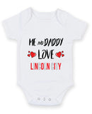 Me and Daddy Love LINCOLN CITY Personalised FOOTBALL TEAM Baby Grow