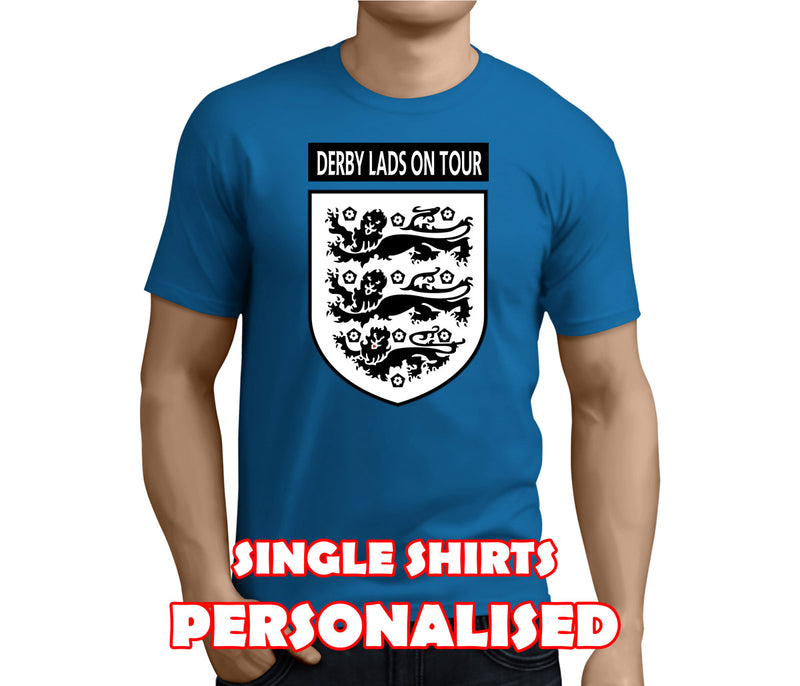 Lion Badge Black Custom Stag T-Shirt - Any Name - Party Tee