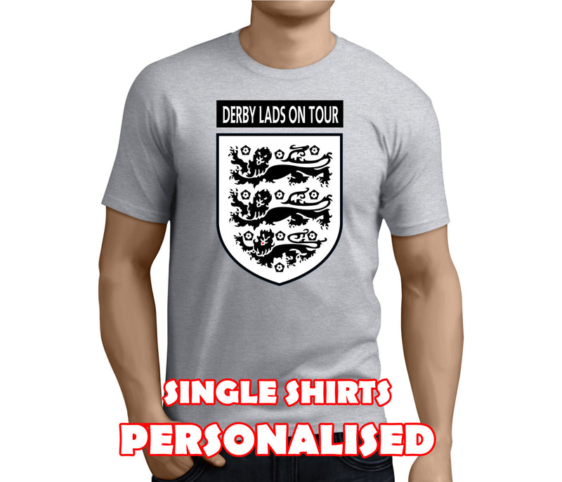 Lion Badge Black Custom Stag T-Shirt - Any Name - Party Tee
