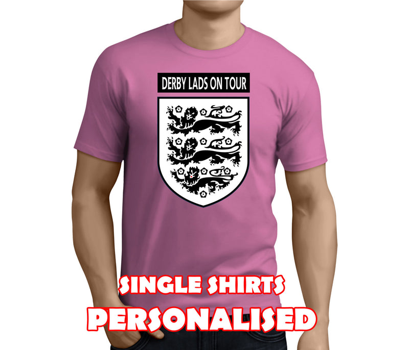 Lion Badge Black Custom Stag T-Shirt - Any Name - Party Tee