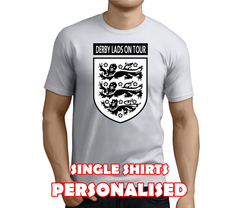 Lion Badge Black Custom Stag T-Shirt - Any Name - Party Tee