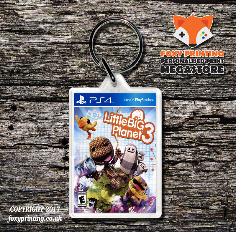 LITTLE BIG PLANET 3 PS4 Game Inspired Retro Gaming Keyring