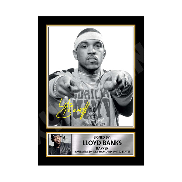 LLOYD BANKS 2 Music Printed Signature Print