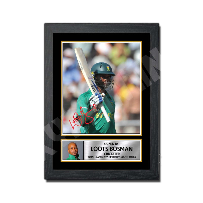 LOOTS BOSMAN Limited Edition Cricketer Signed Print - Cricket Player