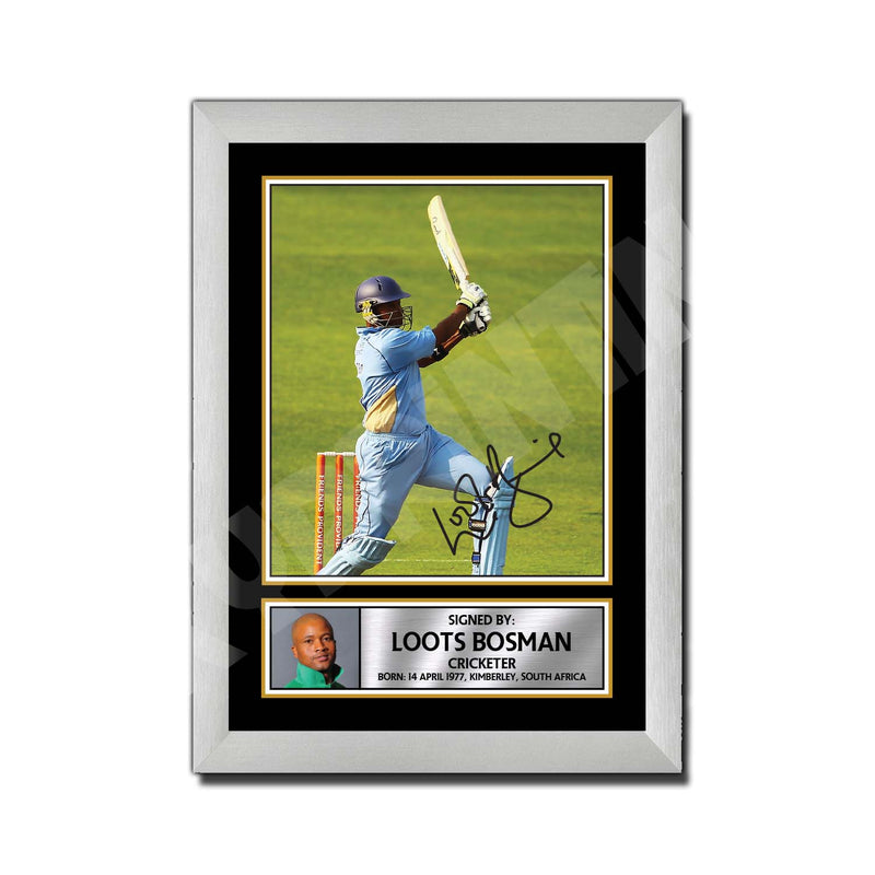 LOOTS BOSMAN 2 Limited Edition Cricketer Signed Print - Cricket Player