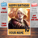 LORD OF THE RINGS GUARDIANS OF MIDDLE EARTH BM1 THEME INSPIRED Style PERSONALISED Kids Adult FUNNY Birthday Card