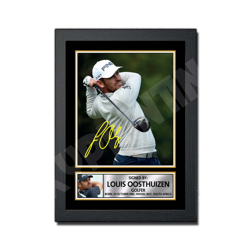LOUIS OOSTHUIZEN Limited Edition Golfer Signed Print - Golf