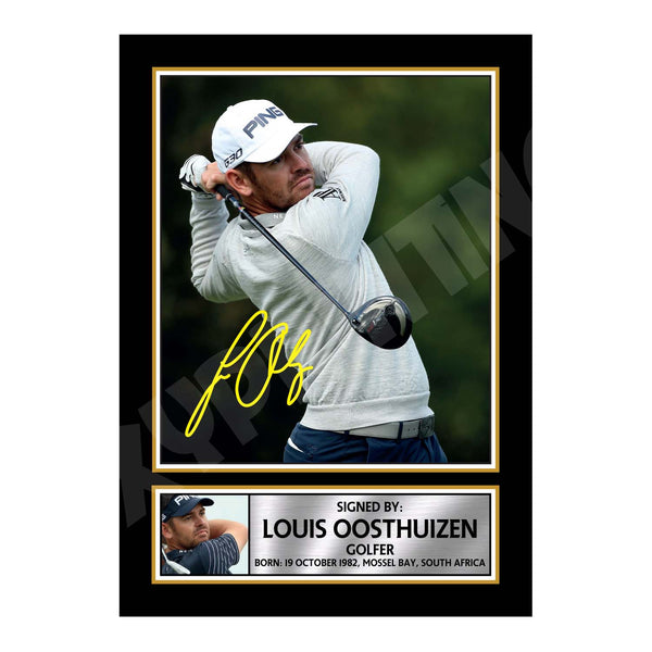 LOUIS OOSTHUIZEN Golfer Printed Signature Print – Reproduction Print