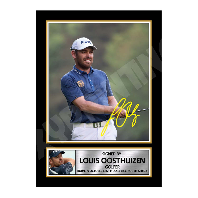 LOUIS OOSTHUIZEN 2 Limited Edition Golfer Signed Print - Golf