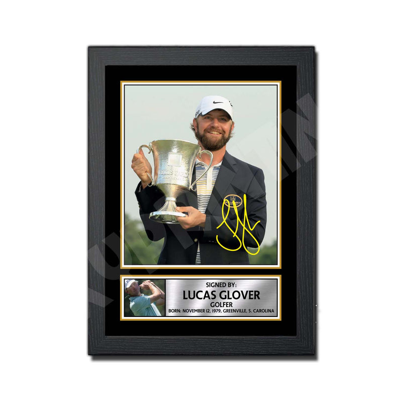 LUCAS GLOVER Limited Edition Golfer Signed Print - Golf