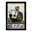 LUCAS GLOVER Limited Edition Golfer Signed Print - Golf