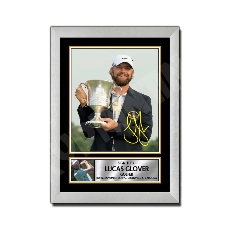 LUCAS GLOVER Limited Edition Golfer Signed Print - Golf