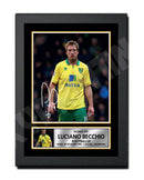 LUCIANO BECCHIO Limited Edition Football Player Signed Print - Football