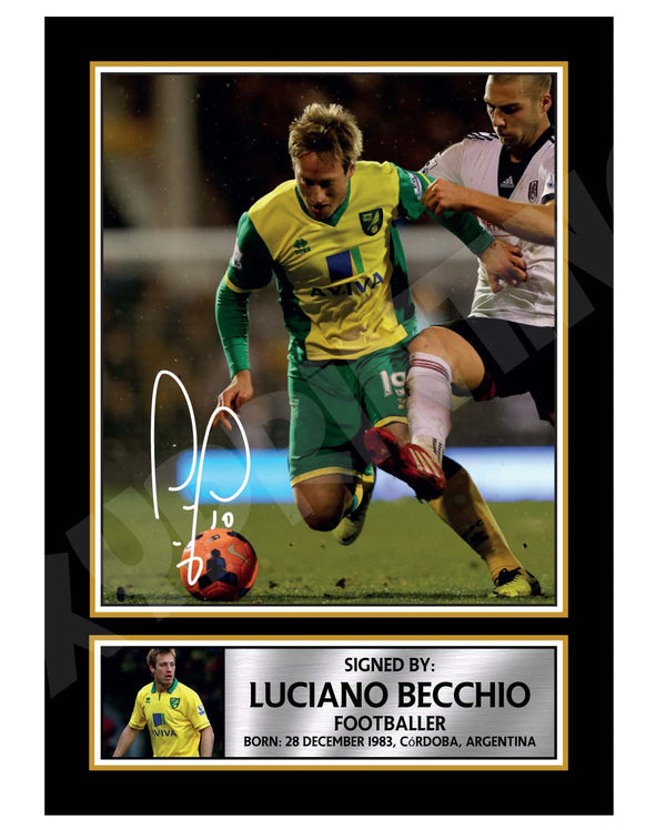 LUCIANO BECCHIO 2 Football Player Printed Signature Print