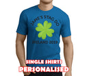Lucky Clover Black Custom Stag T-Shirt - Any Name - Party Tee