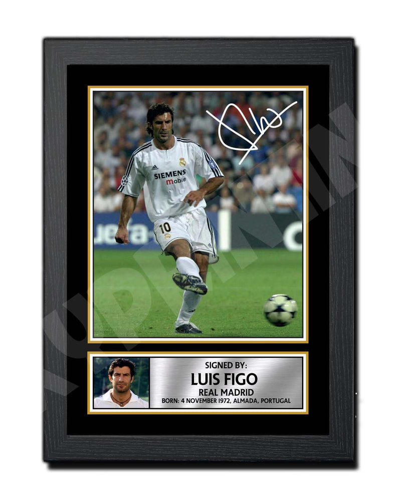 LUIS FIGO 1 Limited Edition Football Player Signed Print - Football