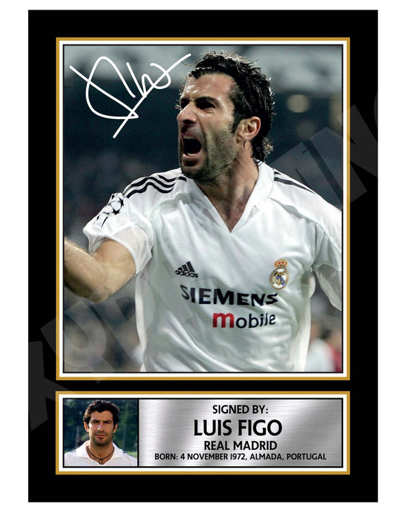 LUIS FIGO 2 Football Player Printed Signature Print