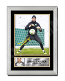 LUKASZ ZALUSKA Limited Edition Football Player Signed Print - Football