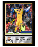 LUKASZ ZALUSKA 2 Limited Edition Football Player Signed Print - Football