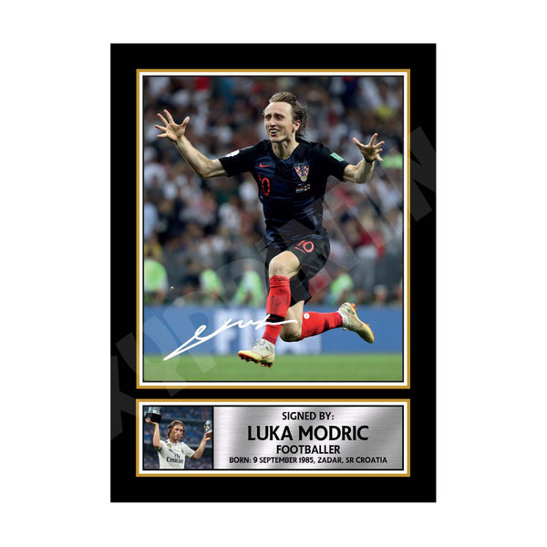 LUKA MODRIC 2 Football Player Printed Signature Print