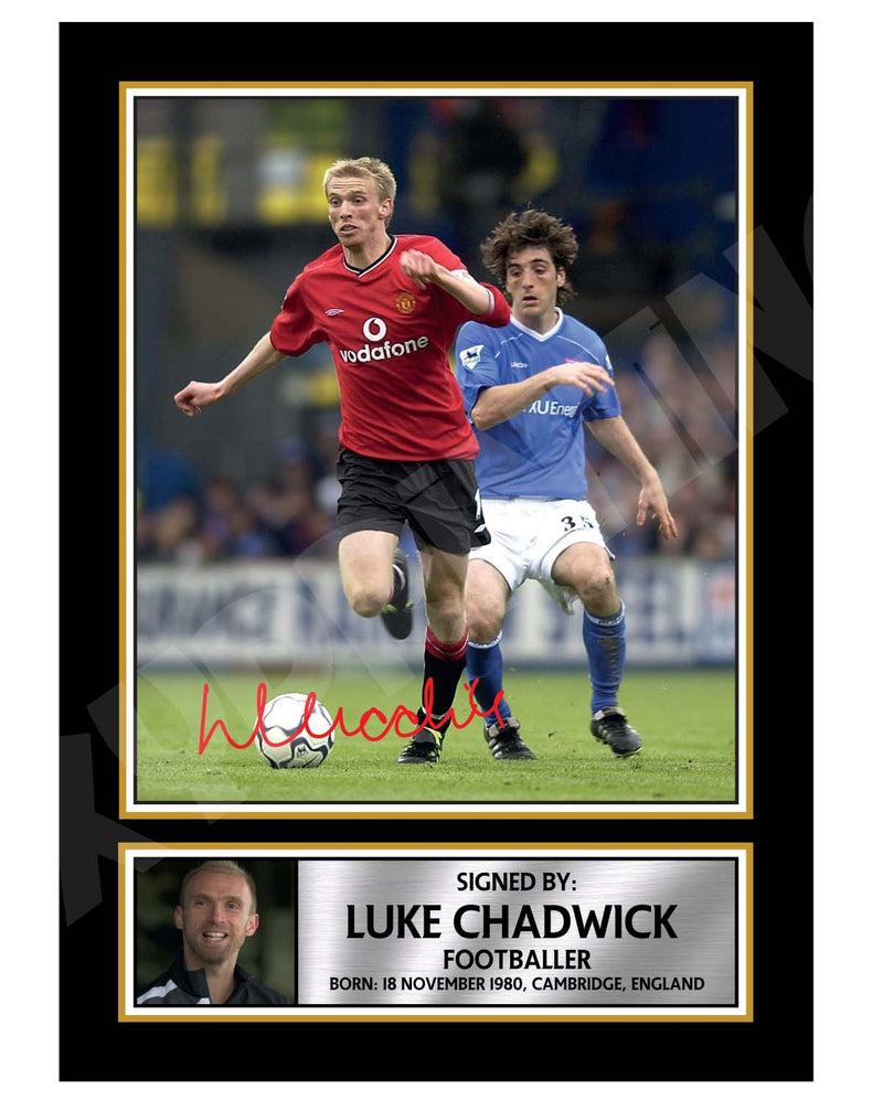 LUKE CHADWICK 2 Limited Edition Football Player Signed Print - Football