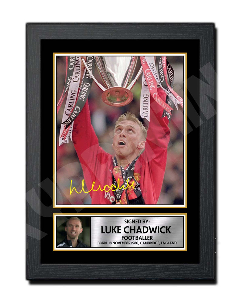 LUKE CHADWICK (1) Limited Edition Football Player Signed Print - Football