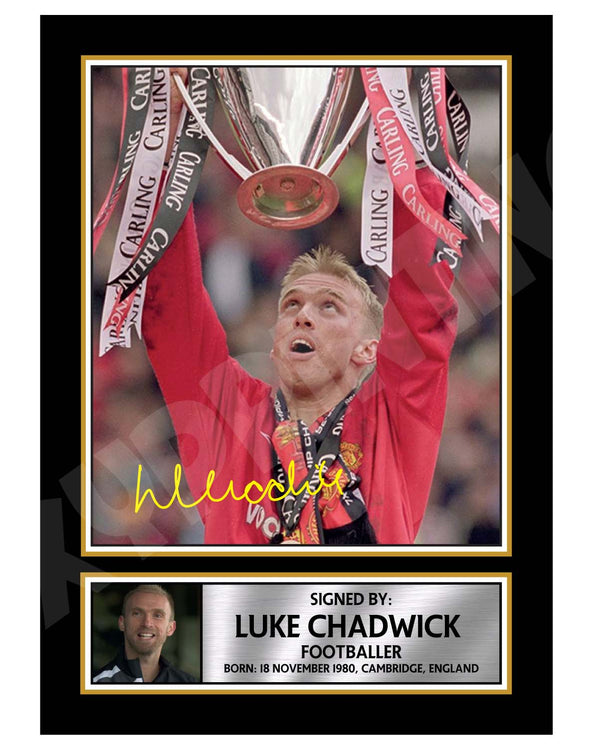 LUKE CHADWICK (1) Football Player Printed Signature Print