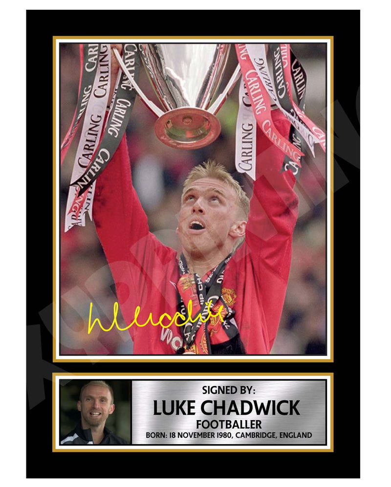 LUKE CHADWICK (1) Limited Edition Football Player Signed Print - Football