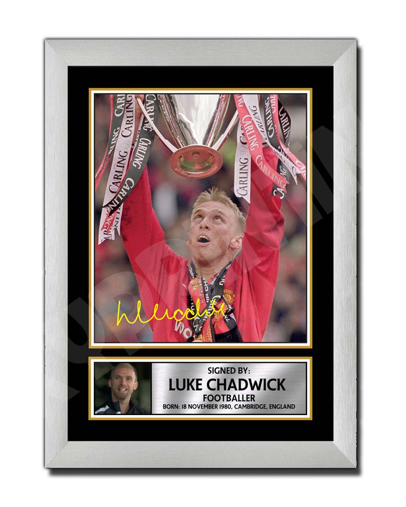 LUKE CHADWICK (1) Limited Edition Football Player Signed Print - Football