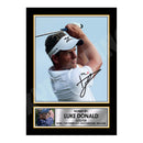 LUKE DONALD Limited Edition Golfer Signed Print - Golf