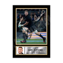 LUKE ROMANO 2 Limited Edition Rugby Player Signed Print - Rugby