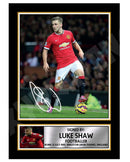 LUKE SHAW 2 Limited Edition Football Player Signed Print - Football