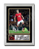 LUKE SHAW 2 Limited Edition Football Player Signed Print - Football
